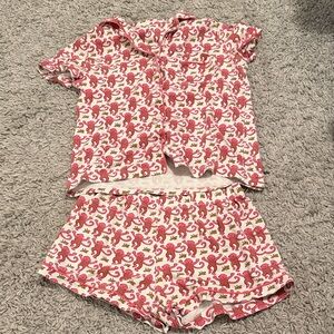 Roller Rabbit Pink Dinosaur Pajama Set